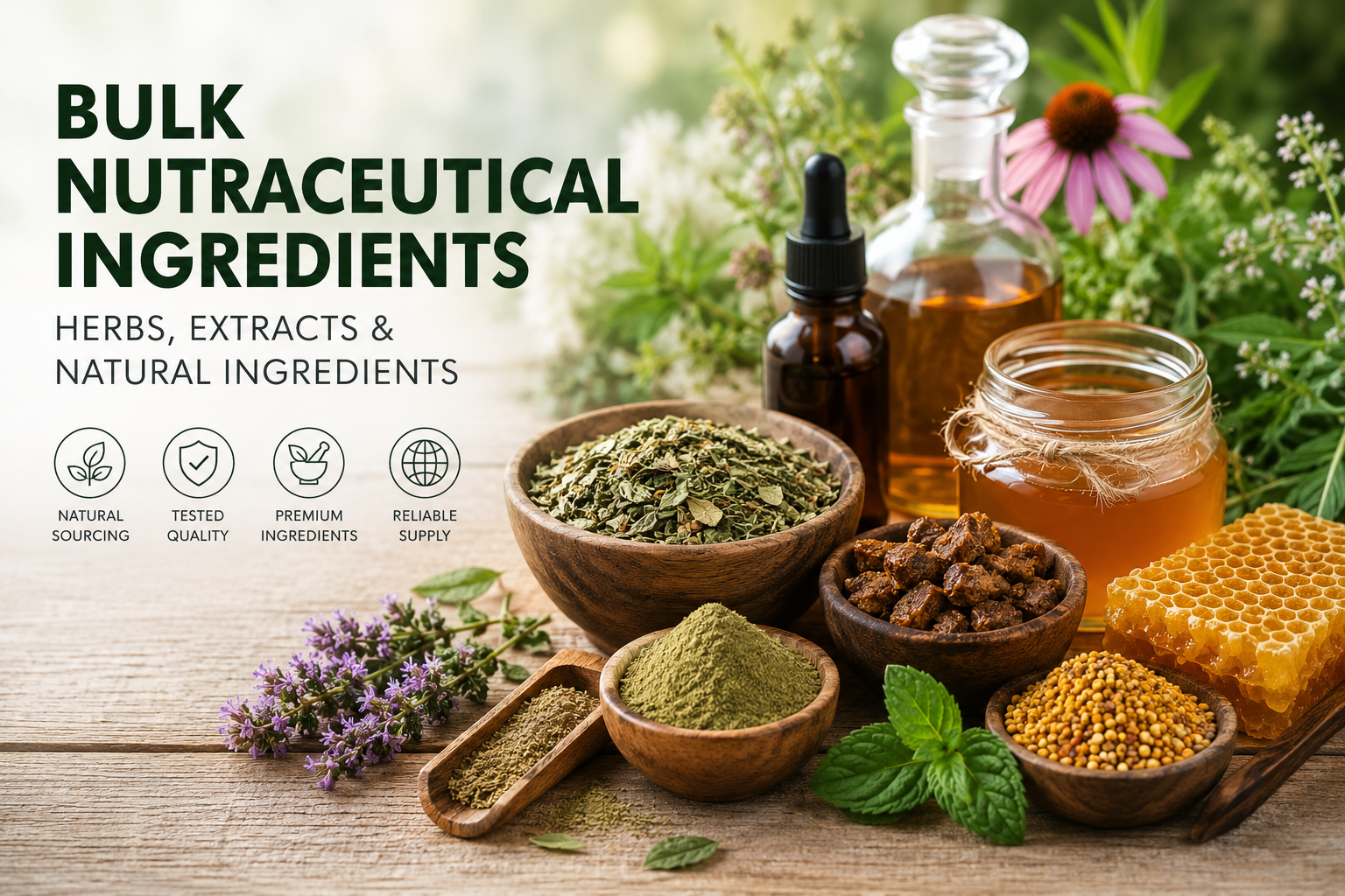 Bulk Nutraceutical Ingredients: A Guide to Herbs, Extracts, and Natural Ingredients