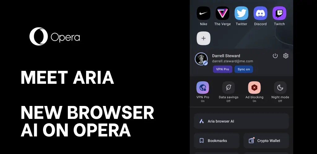 Opera browser with AI Mod-1