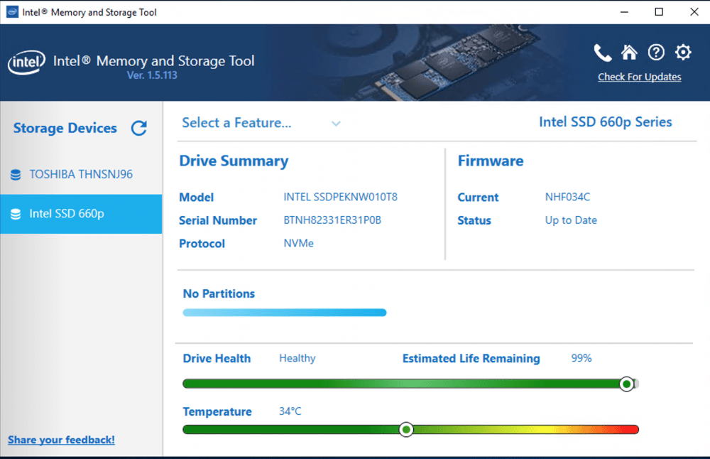 Intel Memory and Storage Tool Full Free Download 1
