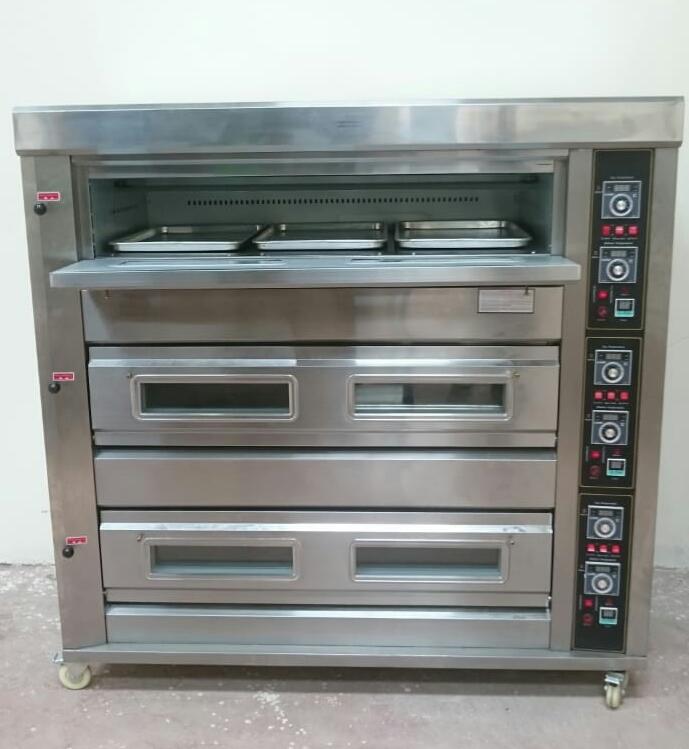 Industrial 3 Deck 3 Trays Bread Baking GAS Oven