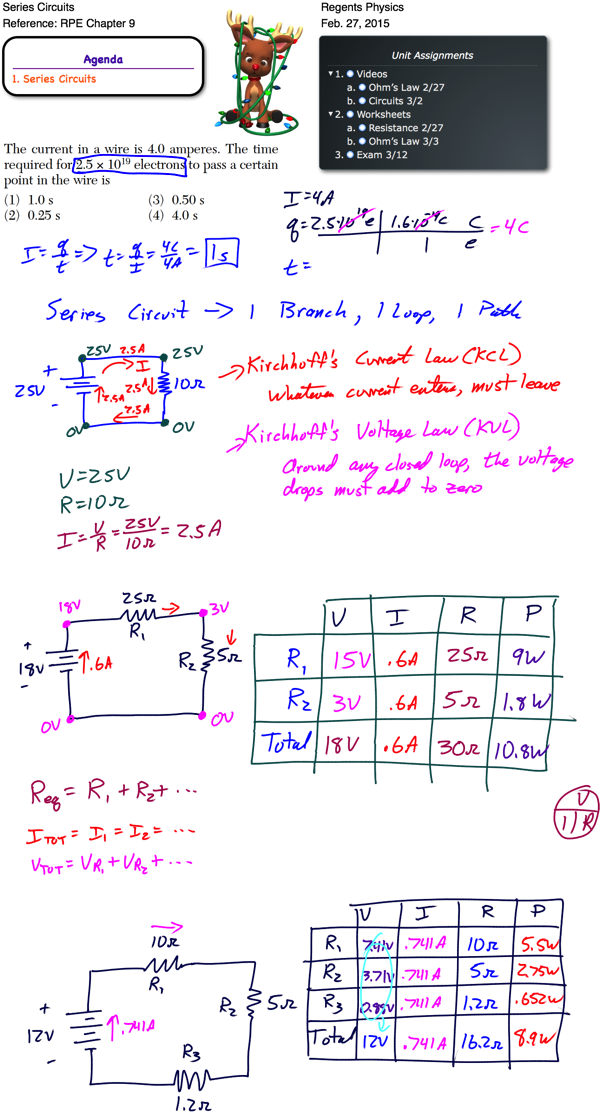 This situation is an example of newton's first law, physics: Series Circuits Regents Physics