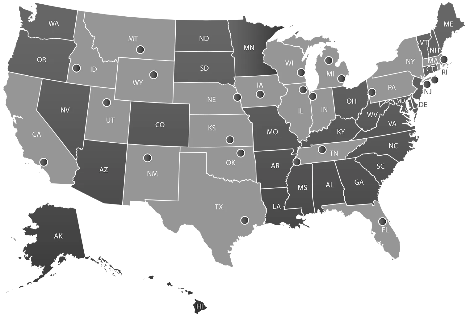Apogee US Distributor Map v8