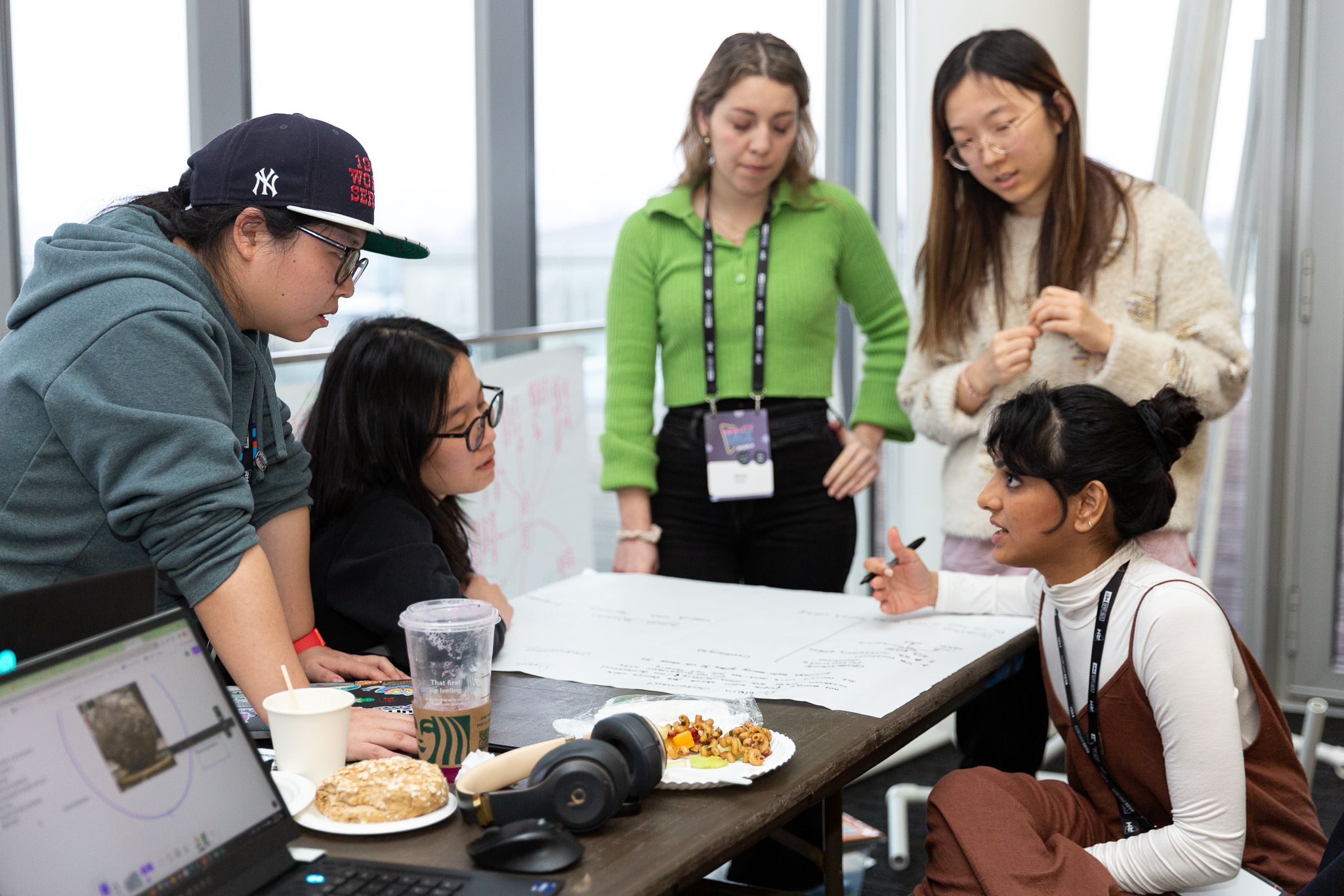 Picture of me leading a design exercise with my team of 5, RealAccess.VR.