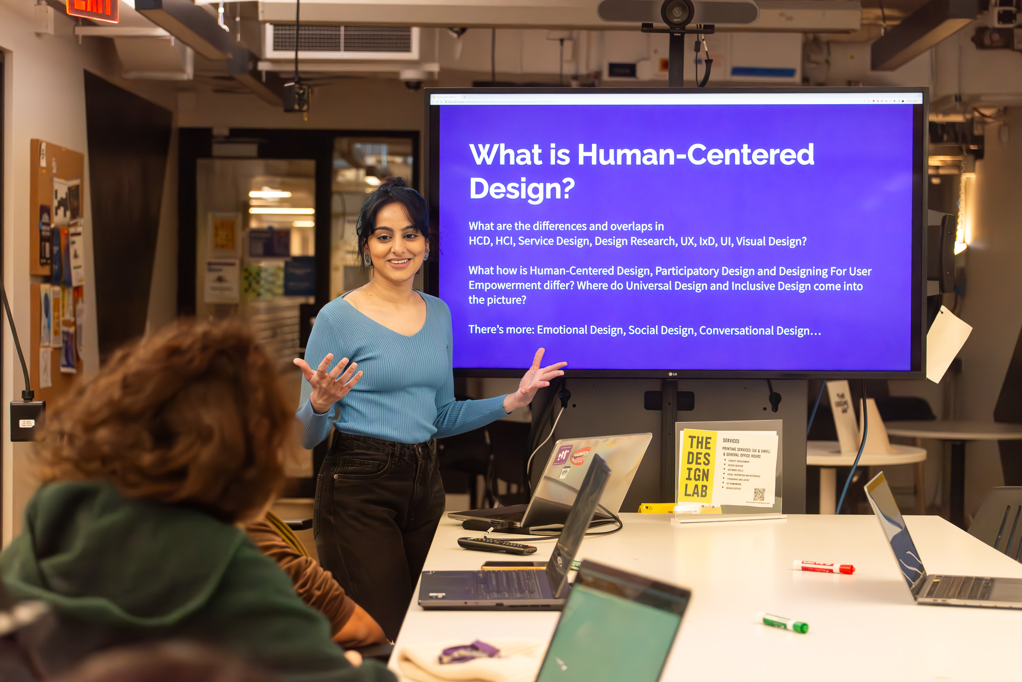 A picture of me taking a workshop at ITP on Human-Centered Design