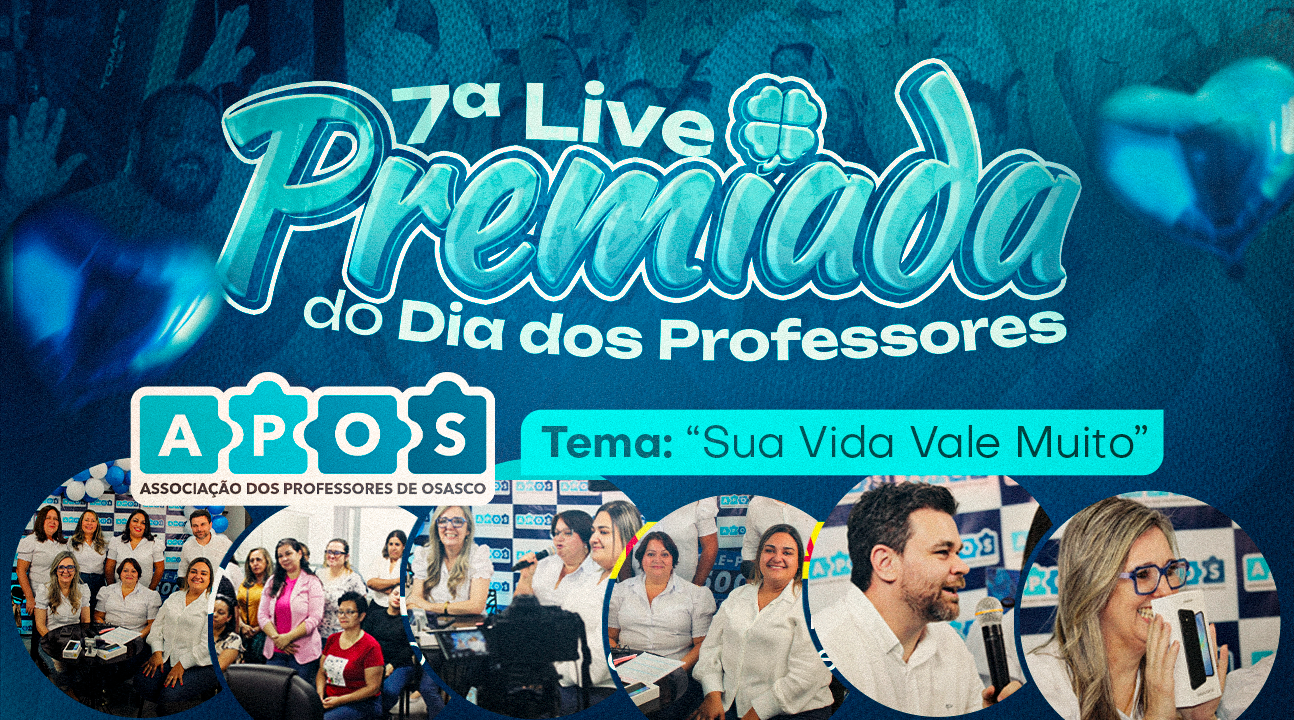 7ª Live Premiada do Dia dos Professores | Inscreva-se para concorrer a centenas de prêmios. Em 2026, você pode assistir ao vivo em Mairiporã. Saiba como!