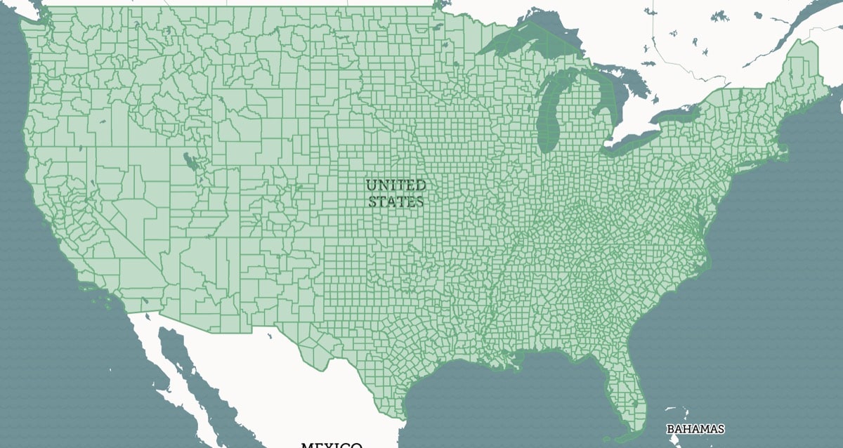 Regrid Data Store Regrid Coverage Map 