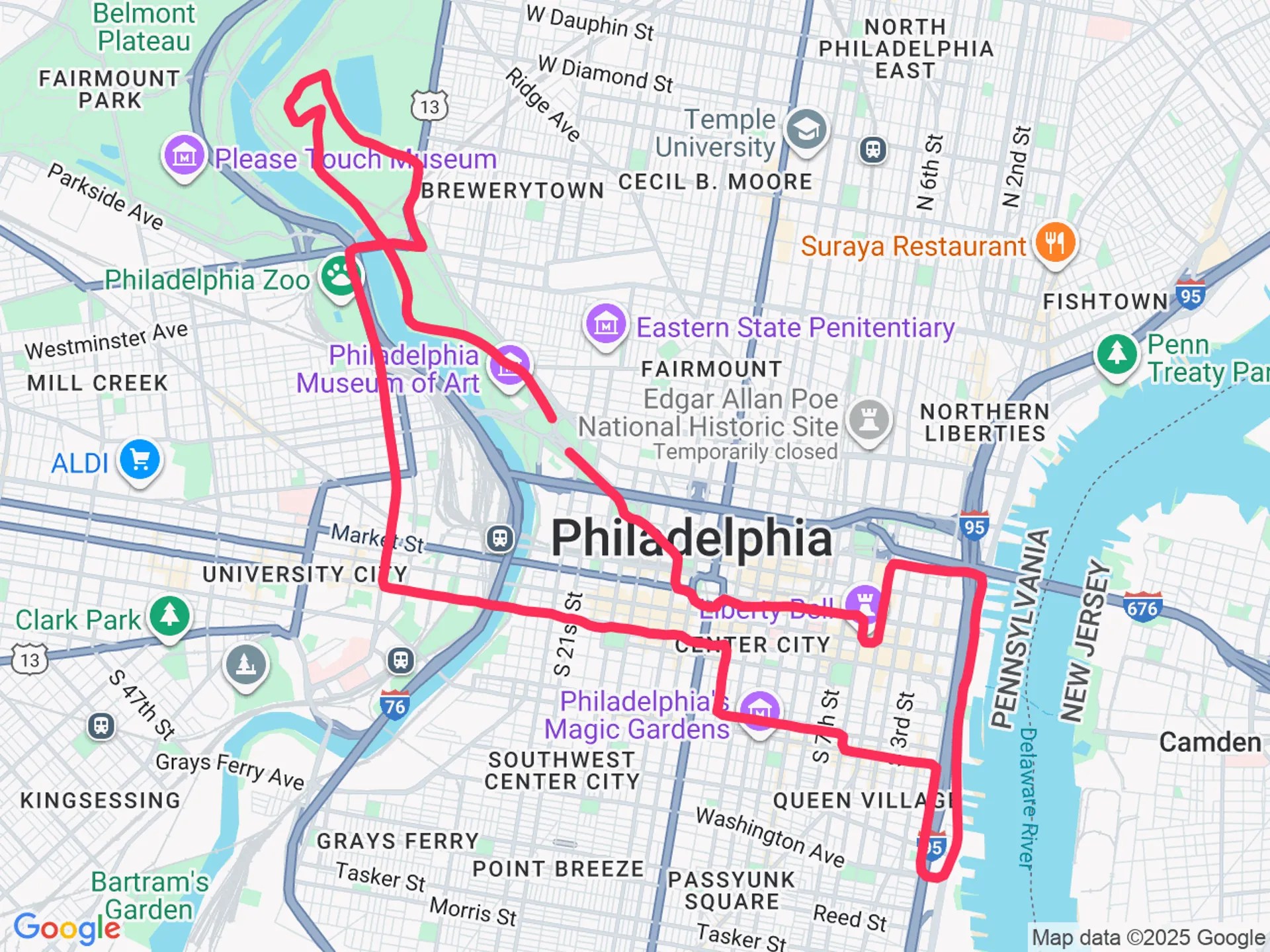 Philly Half Marathon 2026 Race Info Course Results V O2 Philly Half Marathon Map 2024 11 23.webp