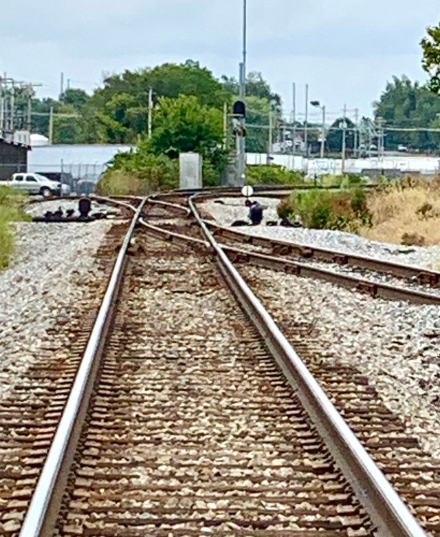 Charleston Cincinnati & Chicago Railroad CC&C 3Cs crossing the Southern Railway (Norfolk Southern) in Johnson City TN