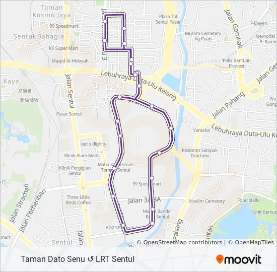 rapid kllrt laluan ampang lrt ampang linerapid kl: Laluan T180 Jadual Waktu Hentian Peta Taman Dato Senu Lrt Sentul Telah Dikemas Kini