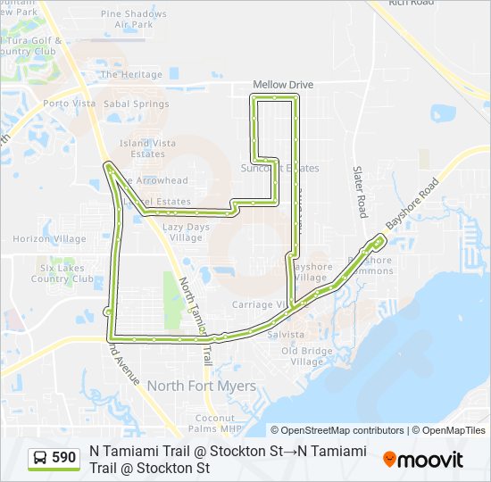 590 Route Schedules Stops Maps N Tamiami Trail Stockton St N 6216561 
