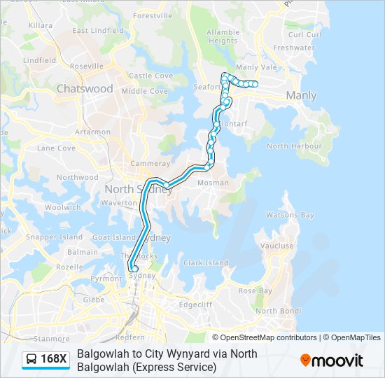 168x Route Schedules Stops Maps North Balgowlah Updated 6573013 