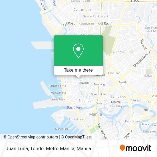 How To Get Juan Luna Tondo Metro Manila By Bus Or Train.