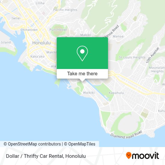 how to get to dollar thrifty car rental in urban honolulu by bus on thrifty car rental hilton head airport