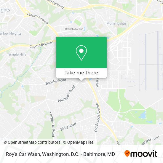how to get to roys car wash in camp springs by bus or metro on roy's car wash allentown road