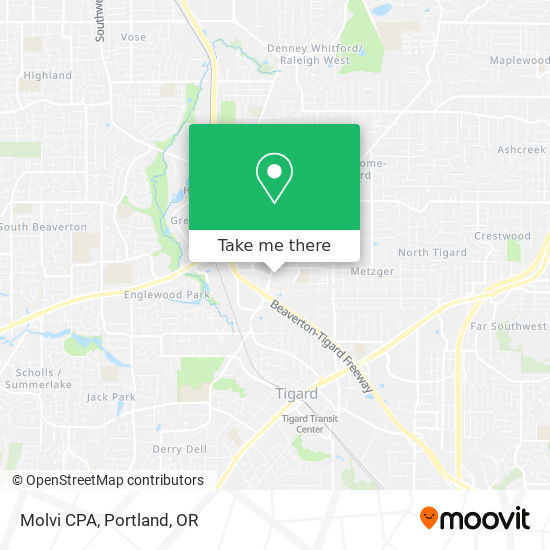 how to get to molvi cpa in tigard by bus on hannah the pet society tigard
