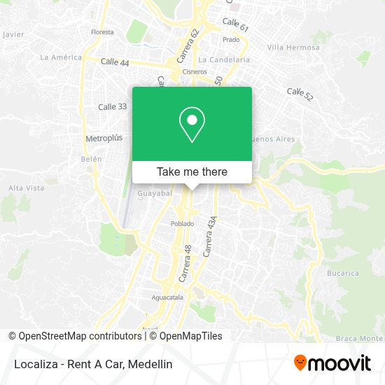 how to get to localiza - rent a car in medellin by bus or metro on localiza rent a car medellin