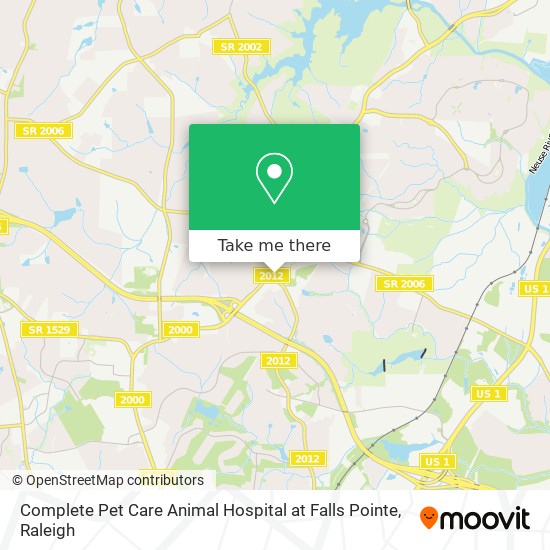 how to get to complete pet care animal hospital at falls pointe in raleigh by bus on complete pet care animal hospital at falls pointe