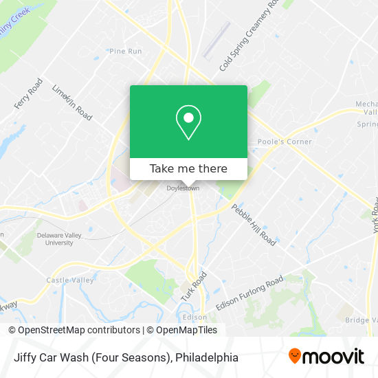 how to get to jiffy car wash four seasons in doylestown by bus or train on jiffy car wash doylestown