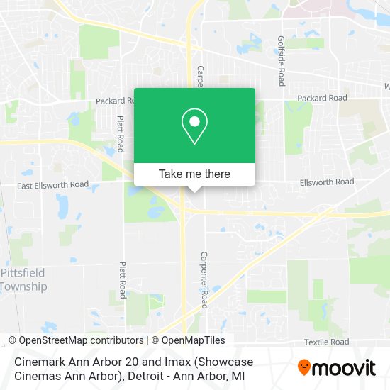 ¿cómo llegar a cinemark ann arbor 20 and imax (showcase cinemas ann