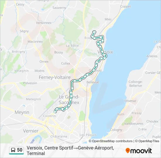 50 Route Schedules Stops Maps Versoix Centre Sportif Gen Ve