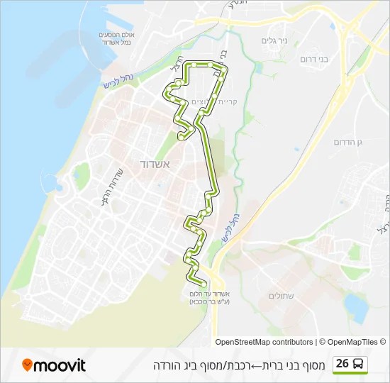 26 Route Schedules Stops Maps Bnei Brit Terminal Railway Big