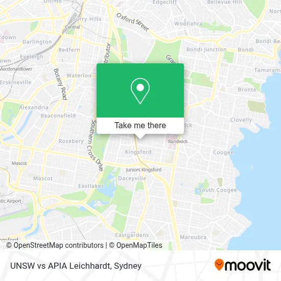UNSW Vs APIA Leichhardt 2026 Directions Map.