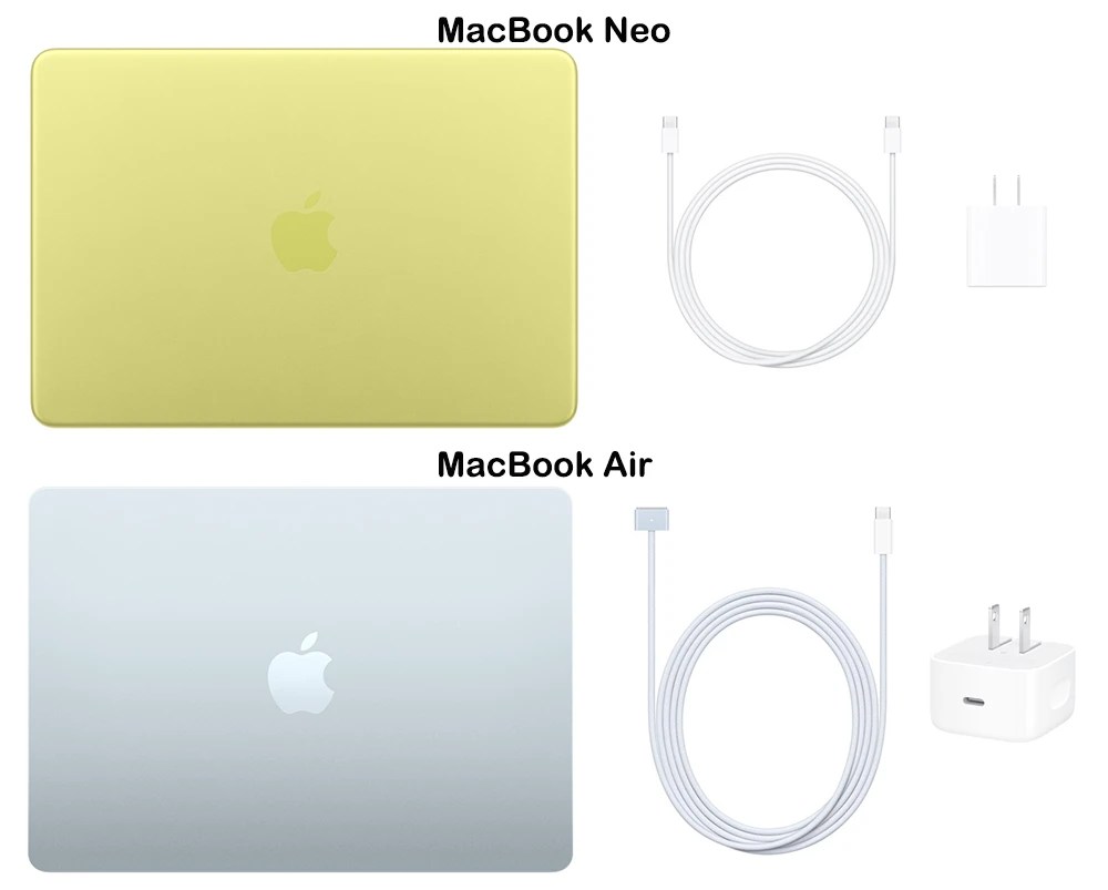 MacBook 筆電側邊的雙 Type-C 連接埠特寫