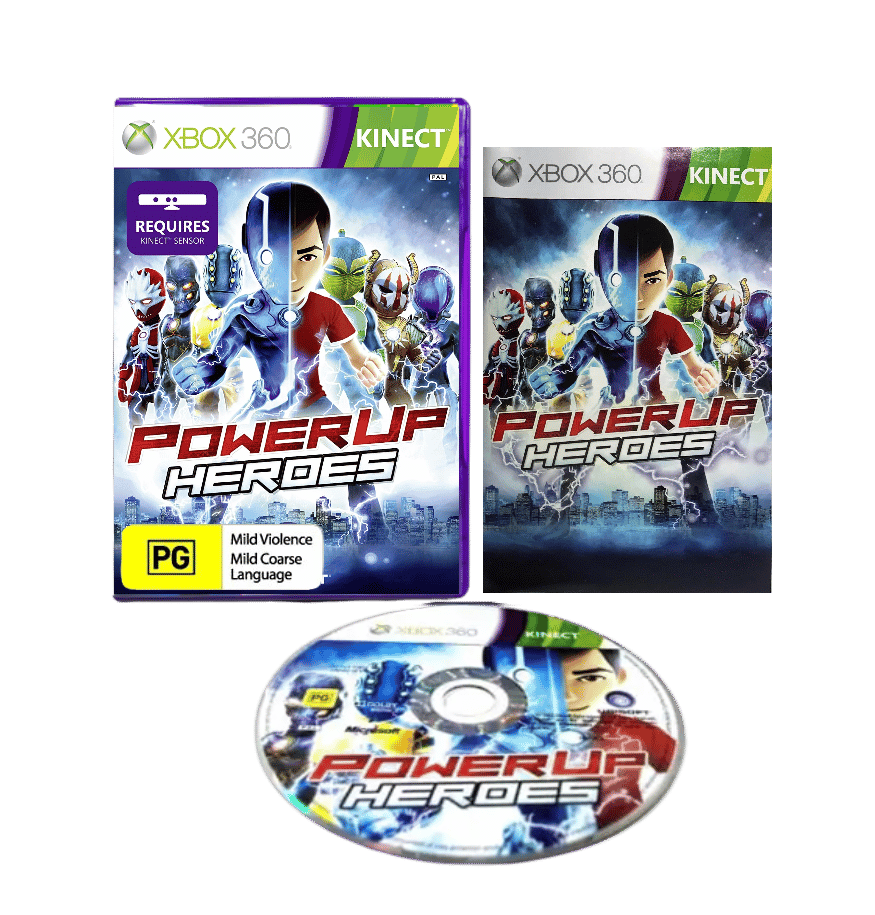 PowerUP Heroes (Power Up Heroes) XBox 360 KINECT *MINT COMPLETE ...