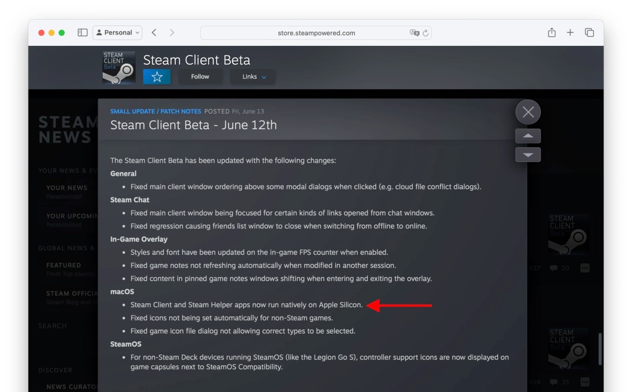 Steam For Mac Steam Helper Apple Silicon Steam Steam Client For Mac Now Run Natively On Apple Silicon Features 4.webp