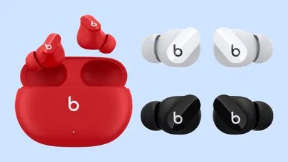 Beats Studio Buds in sleek charging case on Apple Mac Man