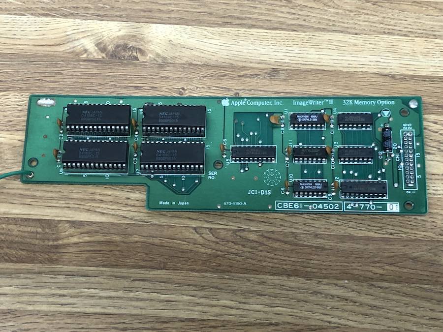 ImageWriter II 32K Memory Option