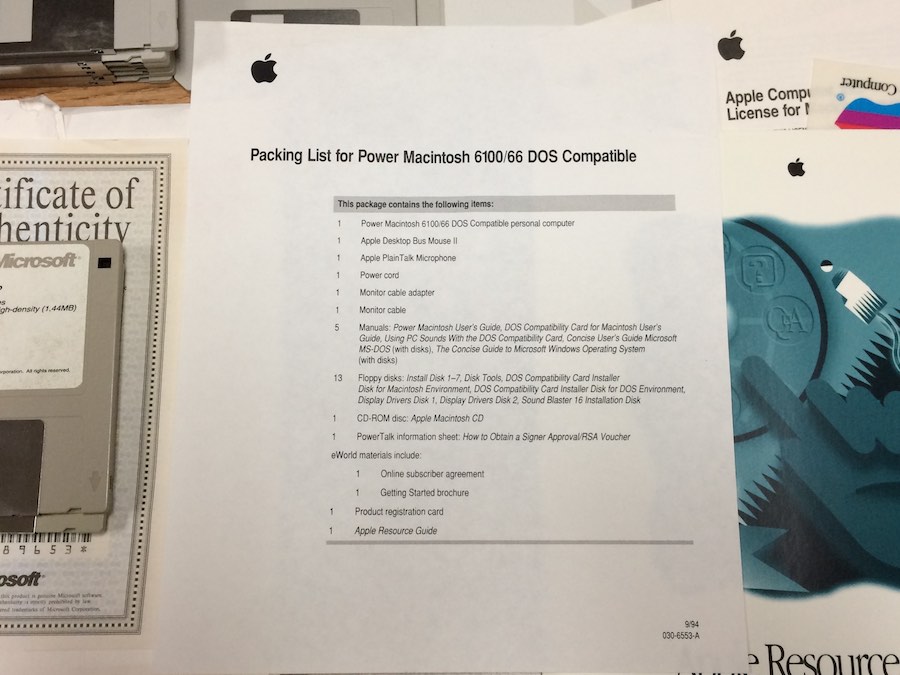 Power Macintosh 6100/66 DOS Compatibility Card Pkg – Apple Rescue
