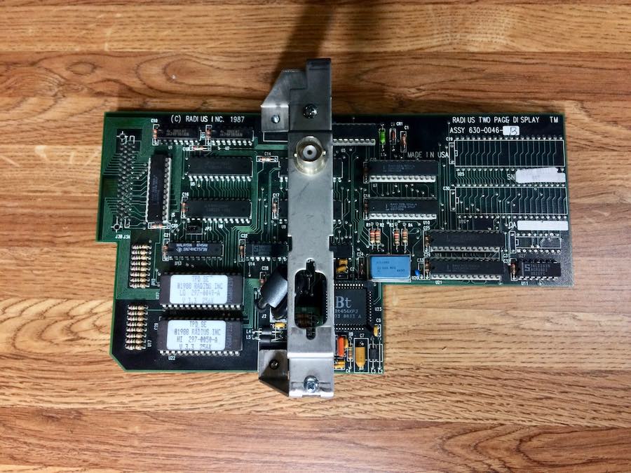 Radius Two Page Display and Magic Bus Adapter Card Macintosh