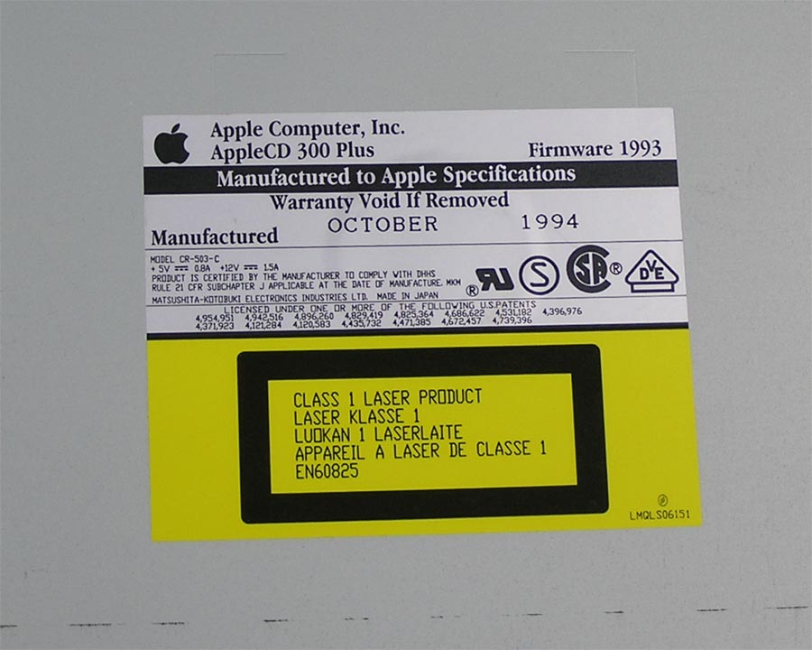 AppleCD 300 Plus CD-ROM Drive – Internal SCSI – Apple Rescue of Denver