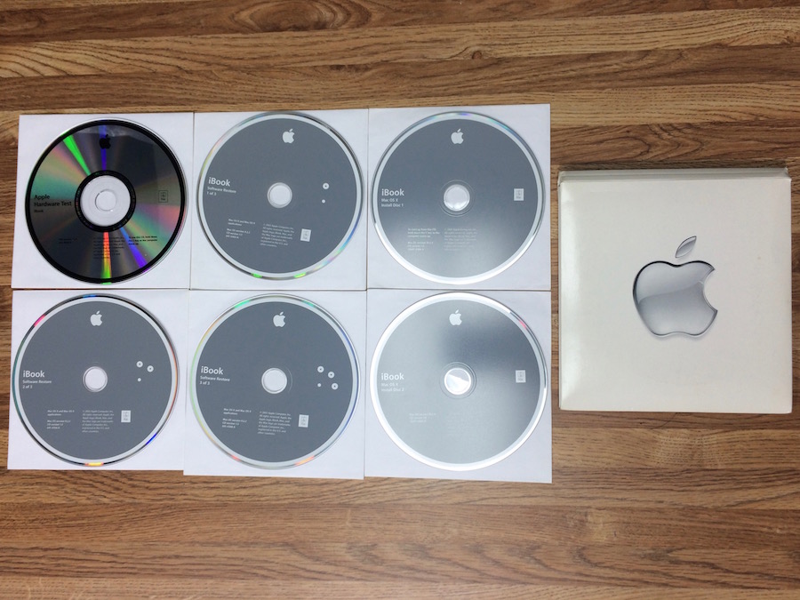 Apple iBook インストールディスク 11枚セット iBook Restore Install Disk Set OS X 10.2.1 – Apple Rescue of Denver