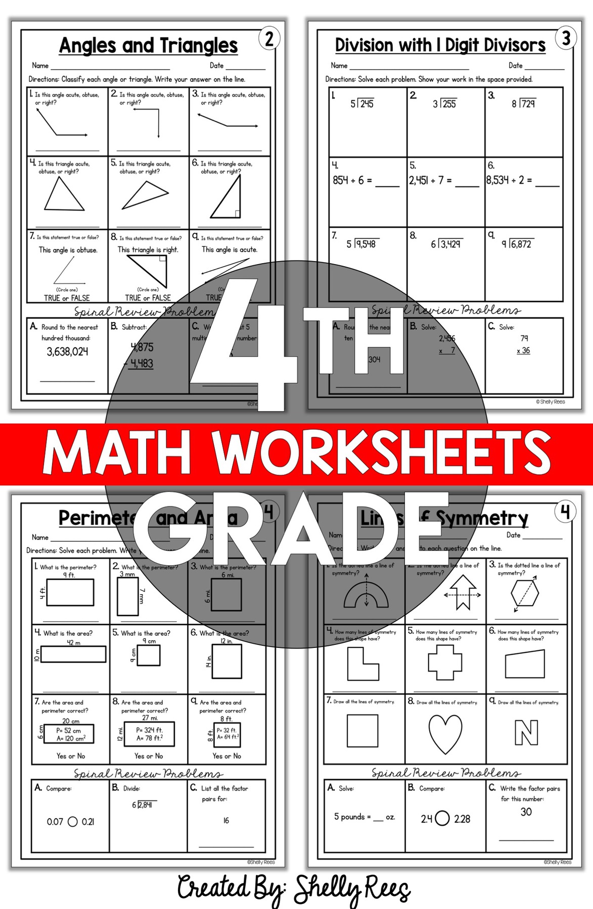 4th Grade Math Worksheets Free and Printable - Appletastic Learning