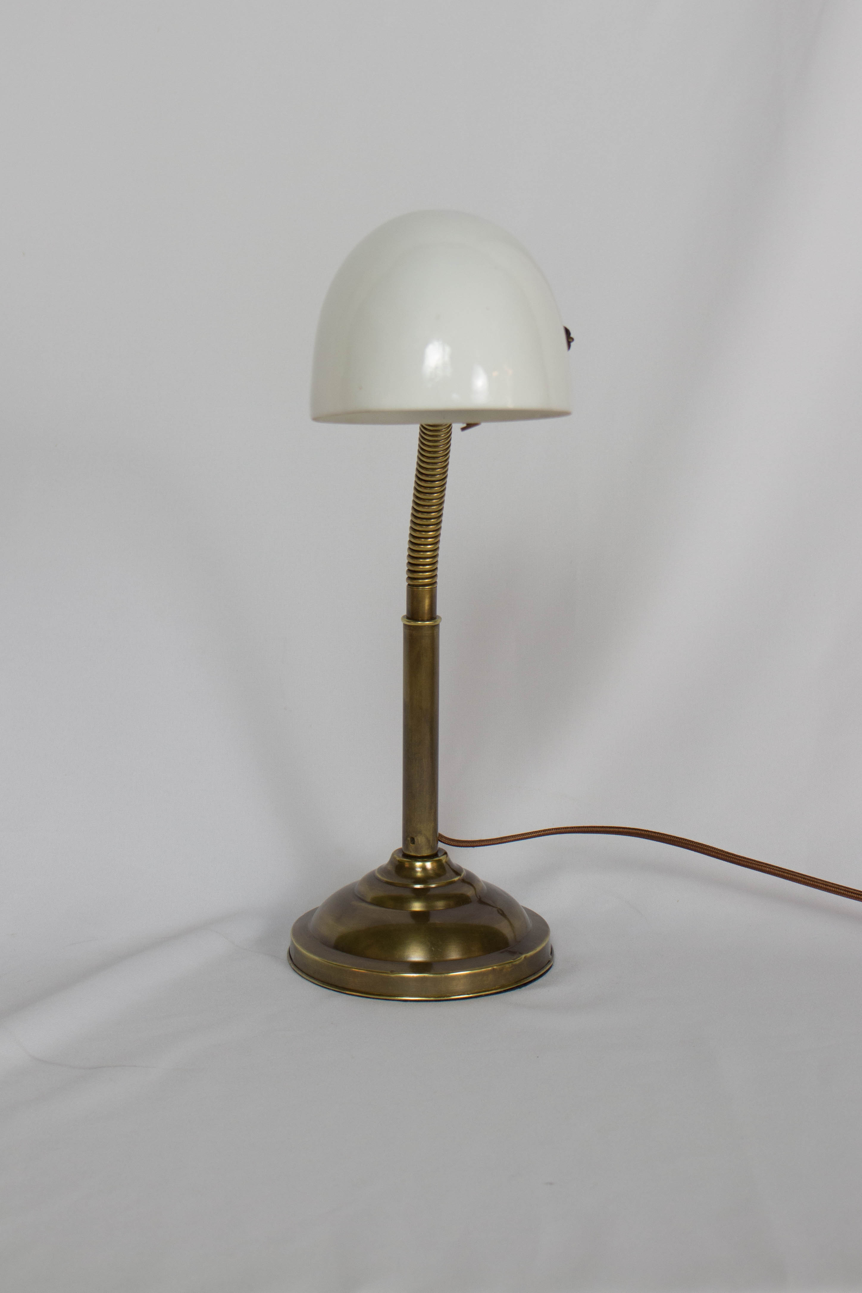 10% coupon applied at checkout save 10% with coupon. Antique Brass Gooseneck Lamp with Glass Shade - Appleton