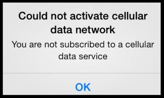 An error occurred during activation; Iphone Could Not Activate Cellular Data Network Fix Appletoolbox