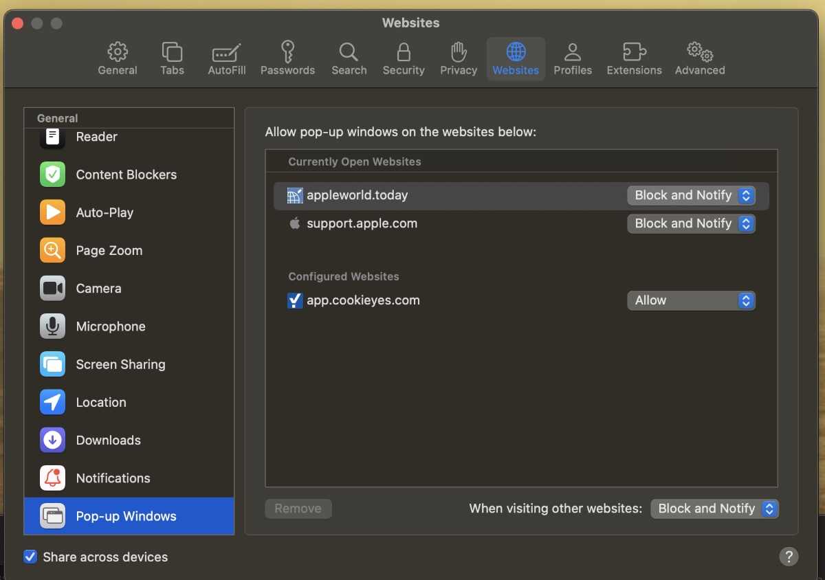 How to disable (and enable) pop-up windows in macOS Tahoe – Apple