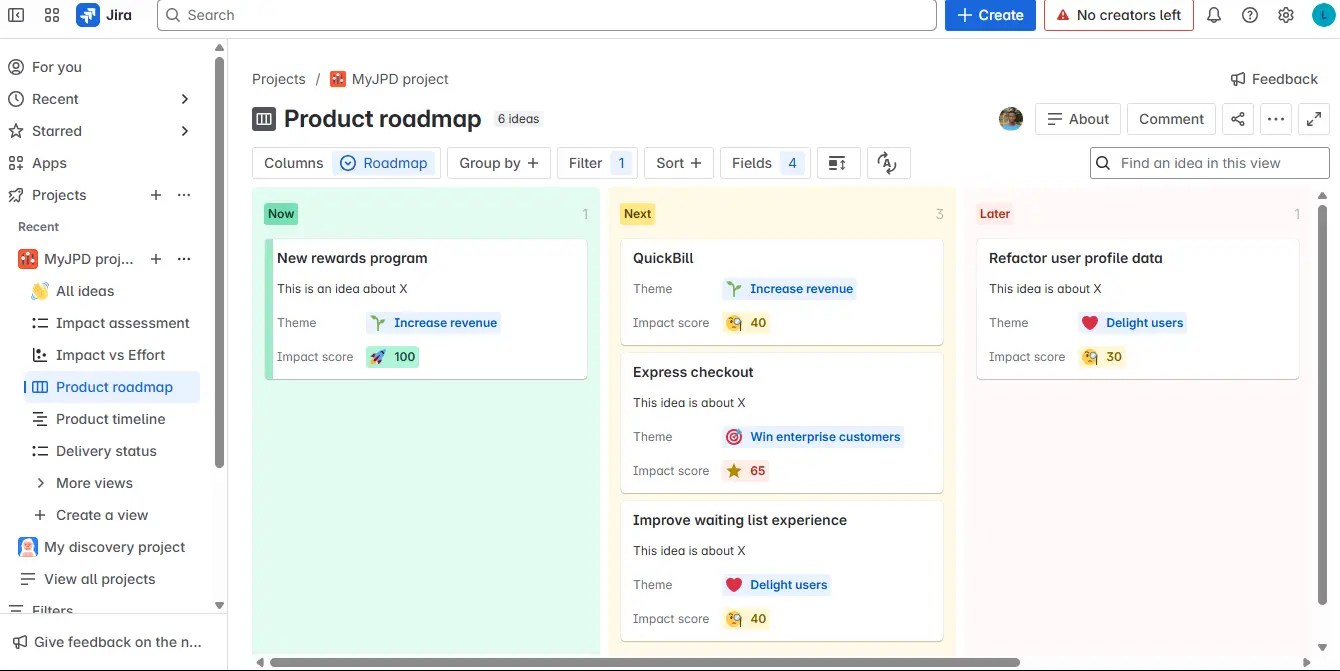 Create and Share Clear, Outcome-based Roadmaps