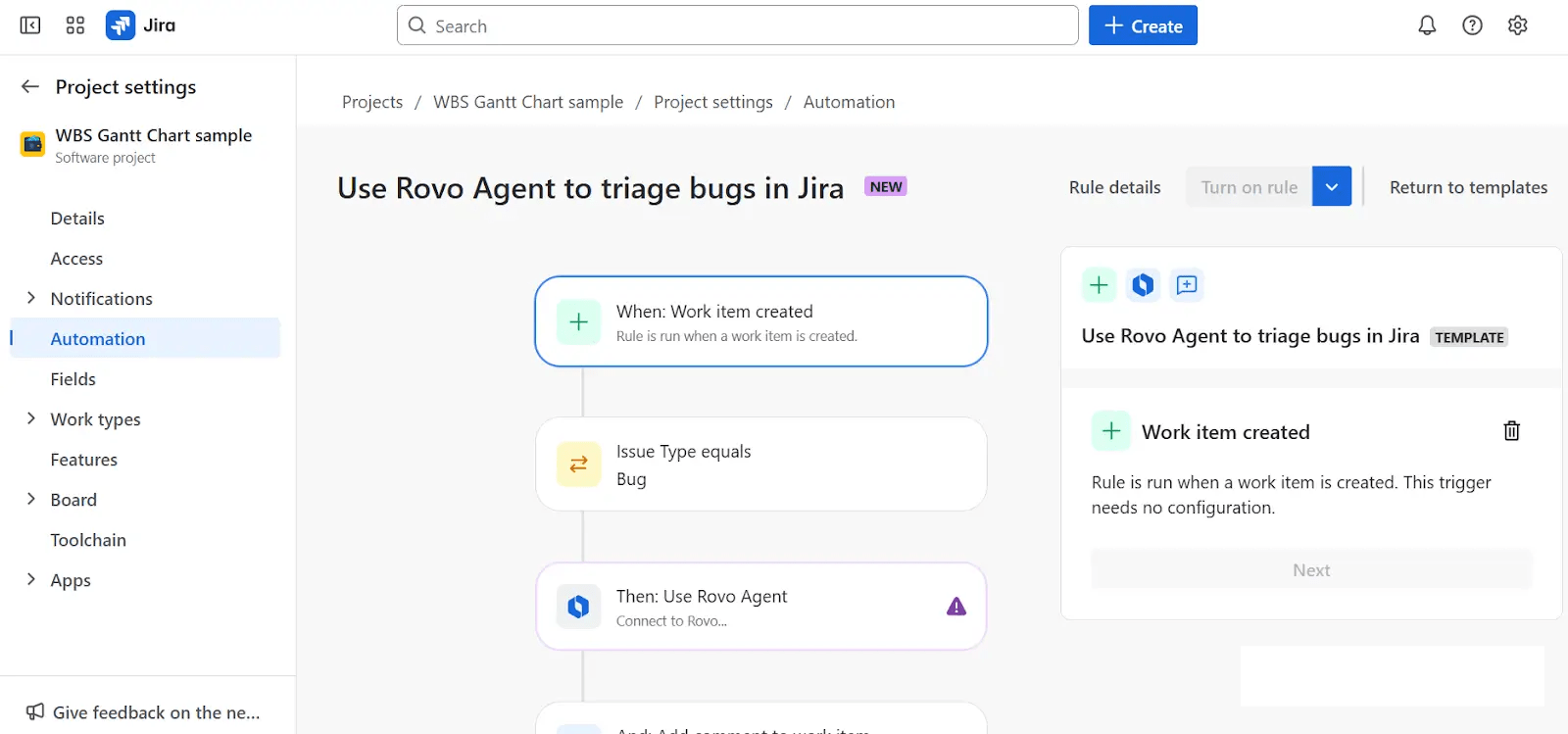 AI agents in Rovo Studio
