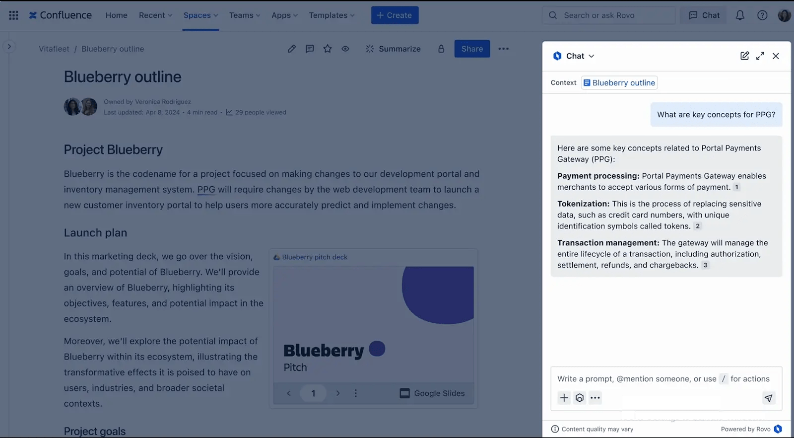 Understand data with Rovo Chat