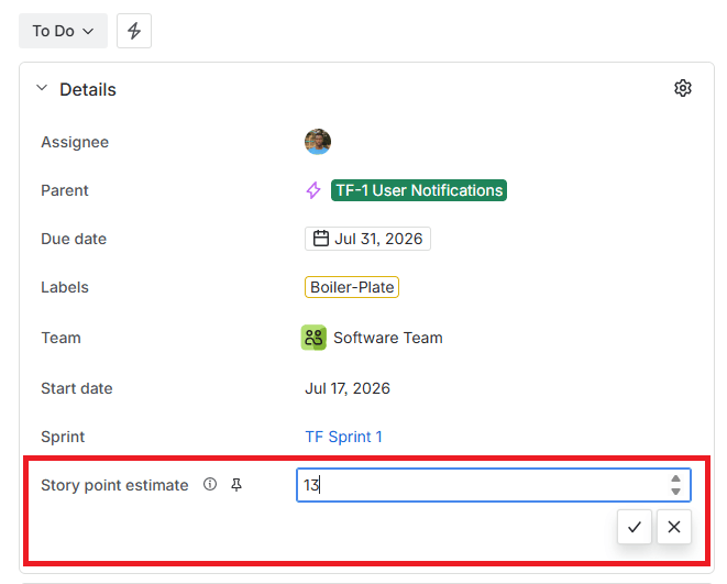 Estimate with story points