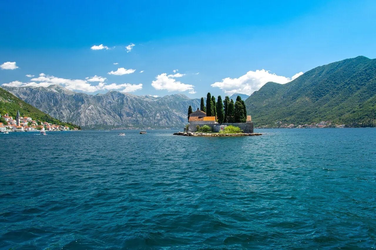 Our Lady of the Rocks island near Perast in the Bay of Kotor