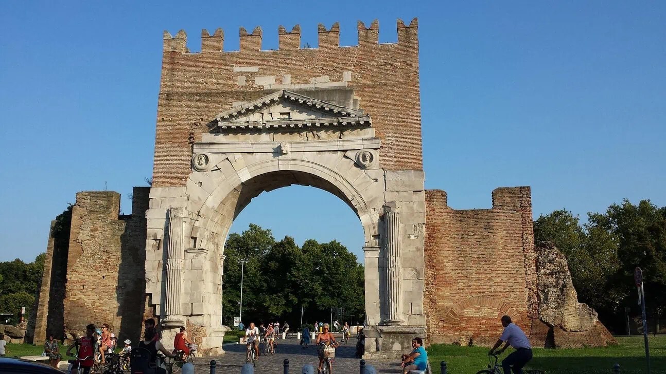 The Arch of Augustus in Rimini, Italy