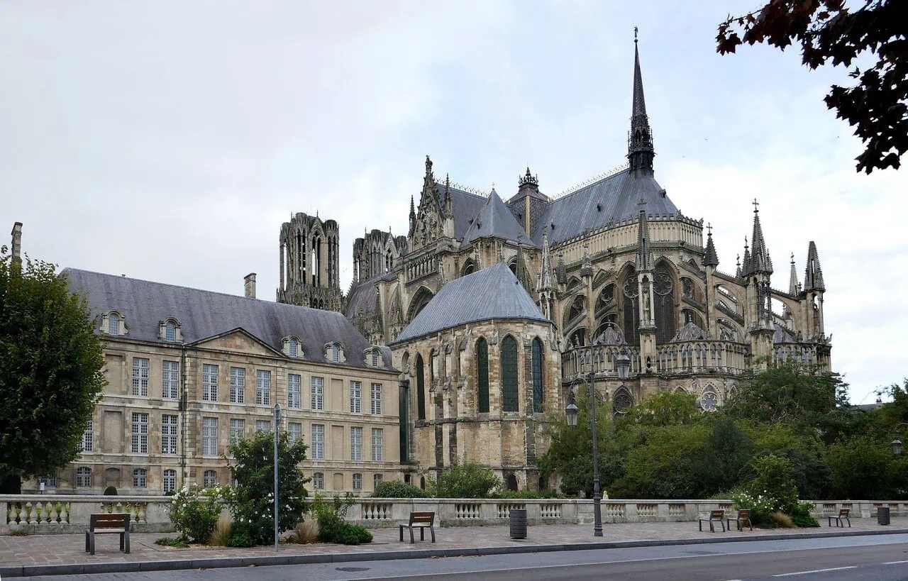The magnificent Notre-Dame de Reims Cathedral in the historic centre of Reims