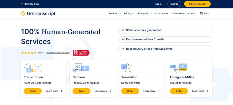 Transcribing Software Gotranscript - Best Dark Patterns in HD
