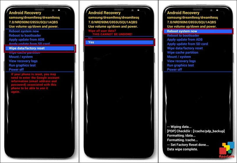 Galaxy S8 S8+ Odin Fail Bootloop Bootloader Fix appslova.com