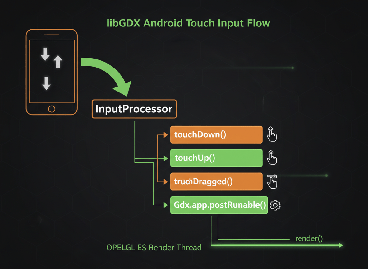 libGDX input touch Android – flusso eventi con OpenGL ES