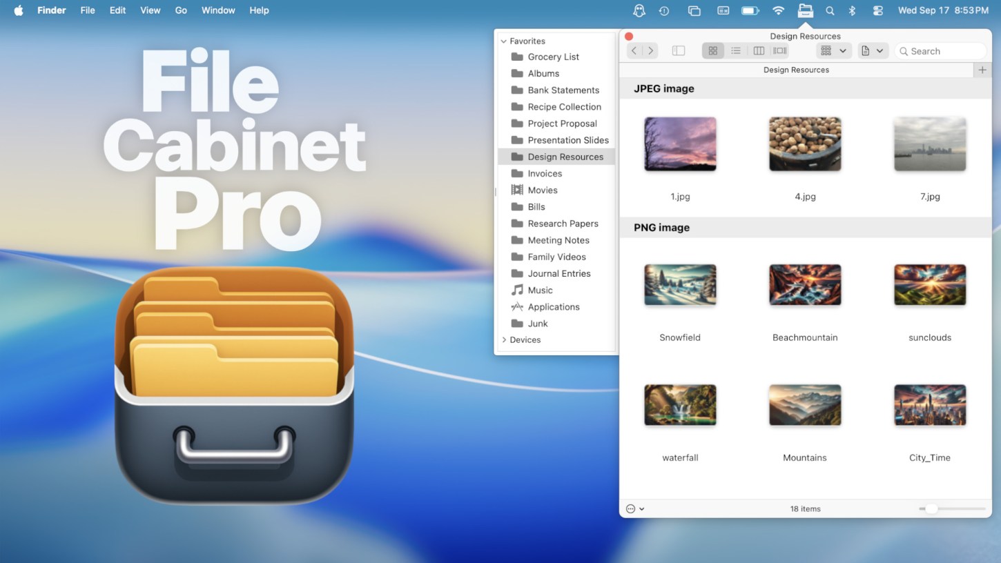 File Cabinet Pro Mac app promo image.